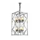 Люстра подвесная LUMINA DECO Quadrato LDP 1223-8 CHR 8 ламп 24 м² цвет хром