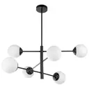 Люстра на штанге Lampit Fino Tp 2007-6 bk 6 ламп 10 м² цвет белый/черный