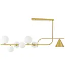 Люстра подвесная Lumina deco Amadeo Ldp 7036-7 md+wt 7 ламп 11 м² цвет белый/латунь