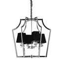Люстра подвесная хрустальная Lumina Deco Montero LDP 1249-4 CHR+BK 4 лампы 12 м² цвет черный
