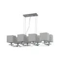 Люстра подвесная хрустальная Lumina Deco Fianelo LDP 1248-8 WT 8 ламп 24 м² цвет серый