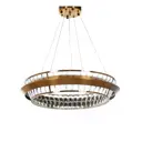 Люстра подвесная светодиодная Lumina deco Drevia Ldp 8021-600 md 43 м² нейтральный белый свет цвет бронза/прозрачный