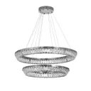Светильник подвесной светодиодный Lumina deco 6031 Ldp 6031-800-600 chr нейтральный белый свет цвет прозрачный/золотой
