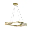 Светильник подвесной светодиодный Lumina deco 6039 Ldp 6039 gd нейтральный белый свет цвет прозрачный/золотой