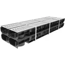 Лоток водосточный Gidrolica Standart с оцинкованной решеткой 1000x146x80мм черный 4шт