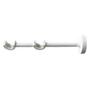 Держатель для двухрядной штанги металл цвет белый 21.5 см