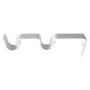 Держатель для двухрядной штанги металл цвет белый 16 см