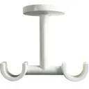 Держатель для двухрядной штанги потолочный металл цвет белый 10 см