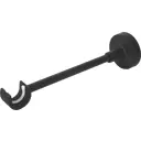 Держатель для однорядной штанги металл цвет черный 19.5 см