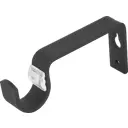 Держатель для однорядной штанги металл цвет черный 9.7 см