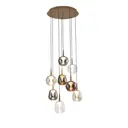 Люстра подвесная светодиодная Mantra Andromeda 8933+8pl 13 м² теплый белый свет цвет прозрачный/золотой/бронзовый/медный