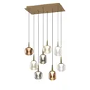 Люстра подвесная светодиодная Mantra Andromeda 8934+8pl 13 м² теплый белый свет цвет прозрачный/золотой/бронзовый/медный