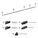 Трековая система в комплекте Hesby Lighting однофазная накладная Skylite HSBL_0230_kompl 220В 3 м чёрная