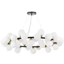 Люстра подвесная Lumina deco Marsiada Ldp 6033-40 bk+md 40 ламп 52 м² цвет белый/черный