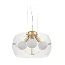 Люстра подвесная Lumina deco Globo Lmd_ldp_6018-400_pr_f.gd 3 лампы 8 м² цвет прозрачный/золотой
