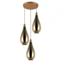 Светильник подвесной Lumina deco Lauris Lmd_ldp_6843-3_gd 3 лампы 5 м² цвет золотой