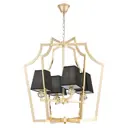 Люстра подвесная Lumina deco Montero Lmd_ldp_1249-4_gd_bk 4 лампы 7 м² цвет черный/золотой