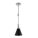 Светильник подвесной Lumina deco Rubi Lmd_ldp_b007_chr_bk 1 лампа 3 м² цвет черный