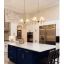 Люстра подвесная Lumina deco Montego Lmd_ldp_8010-6_f.gd 6 ламп 10 м² цвет белый/золотой