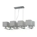 Люстра подвесная Lumina deco Fianelo Lmd_ldp_1248-8_wt 8 ламп 13 м² цвет хром/белый