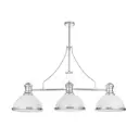 Люстра на штанге Lumina deco Ettore Lmd_ldp_710-3_wt_chr 3 лампы 5 м² цвет хром/белый