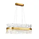 Люстра подвесная светодиодная Lumina deco Ringletti Lmd_ldp_8016-800-pr_md нейтральный белый свет цвет бронза/прозрачный