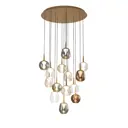 Люстра подвесная светодиодная Mantra Andromeda Mn_8935_14pl 22 м² теплый белый свет цвет прозрачный/золотой/бронзовый/медный