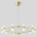 Люстра подвесная светодиодная Crystal lux Dorotea Cu_1603_310 11 м² теплый белый свет цвет золото/белый матовый