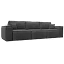 Диван раскладной Лига диванов Лига-081 НПБ Лонг 130138_спб 358x95x117 см велюр цвет brut 16 темно-серый