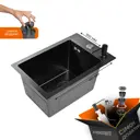 Мойка для кухни Glyph GL33045B/W02-114B/W405B 45x30 см глубина чаши 19 см нержавеющая сталь цвет графит