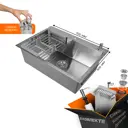 Мойка для кухни Glyph GL37050/W02-114/W302644/W405A 50x70 см глубина чаши 22 см нержавеющая сталь цвет сатин