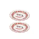 Тарелка 21 см Myatashop 565.936.86 Фарфор цвет белый; красный