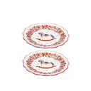 Тарелка 26 см Myatashop 565.935.44 Фарфор цвет белый; красный