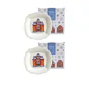 Тарелка 26 см Myatashop 596.365.86 Фарфор цвет белый; коричневый; синий