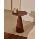 Приставной столик Wilshire из стали с закаленным стеклом с матовой терракотовой отделкой 35 см