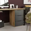 Тумба офисная 3 ящика 44x56x73 см ЛДСП цвет графит