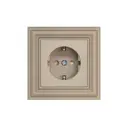Розетка встраиваемая Liregus Ретро 29-124 с заземлением цвет кремовый