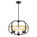 Люстра на штанге Lumina deco Monterey Ldp 1141-5 bk+md 5 ламп 12 м² цвет черный