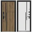 Входная дверь Foreman Verto 4 правый 205x86см цвет орех пекан шоколад/белая шагрень