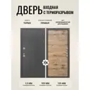 Дверь входная Дверипро Термо правый 205x96см цвет дуб пацифик/серебряный антик