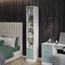 Стеллаж с полками Трия 33x213x41 см ЛДСП цвет серо-голубой