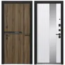 Входная дверь Foreman Verto 9 правый 205x86см цвет орех пекан шоколад/эмалит белый