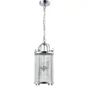 Светильник подвесной Crystal lux Tadeo sp4 d200 chrome/transparente 4 лампы 8 м² цвет хром