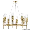 Люстра подвесная Crystal lux 2750.308 8 ламп 16 м² цвет золото