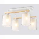 Светильник подвесной Ambrella light Modern homy wood Tr3033246 4 лампы 12 м² цвет белый