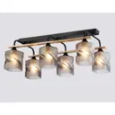 Светильник подвесной Ambrella light Modern homy wood Tr3033250 6 ламп 18 м² цвет черный