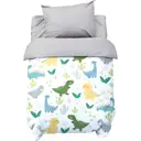 Комплект постельного белья Крошка я Динозавры 9694315 хлопок 1.5-спальный наволочки 50 x 70- 2 шт цвет разноцветный