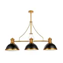 Люстра на штанге Lumina deco Ettore Ldp 710-3 bk+md 3 лампы 5 м² цвет бронза/черный