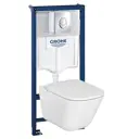 Комплект инсталляция и унитаз подвесной GROHE Rapid SL The Gap 38721001R2 безободковый цвет унитаза белый