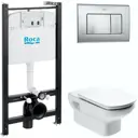 Комплект инсталляция и унитаз подвесной ROCA Dama Senso стандартные цвет унитаза белый